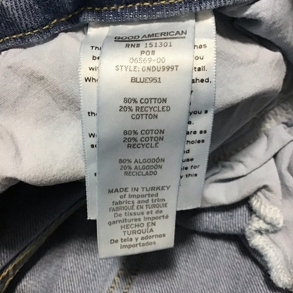 Good American 90’s Duster Straight Leg Jean in Blue951 Size 28. - Picture 10 of 10